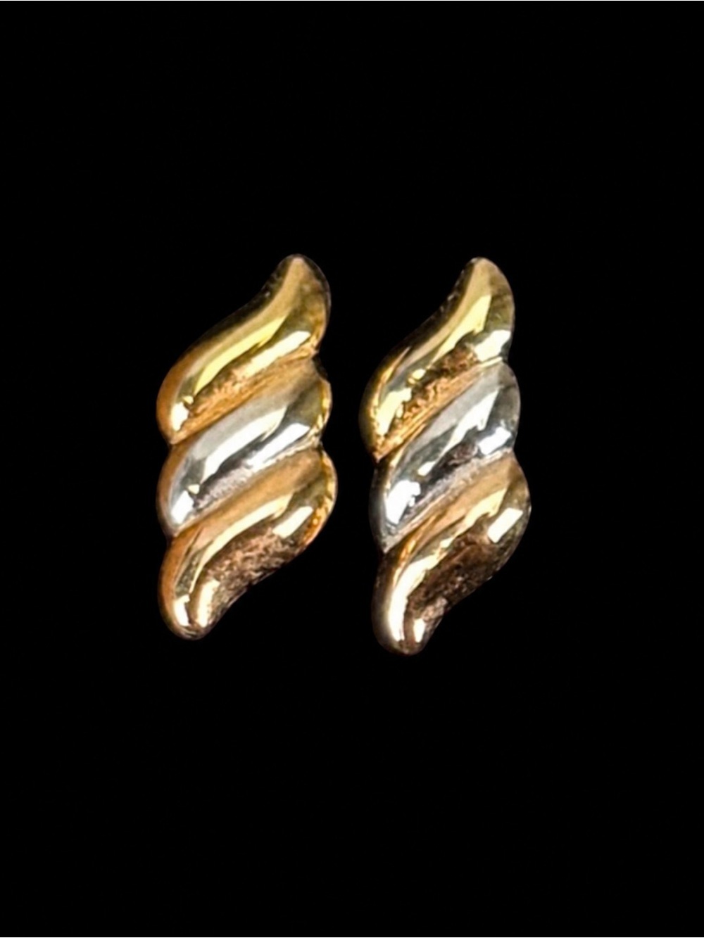 Goldtone and Silvertone vintage pierced post earrings